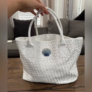 Eliza gray bag white